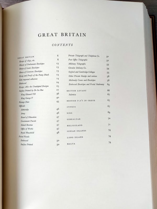 Royal Philatelic Collection Catalogue Contents