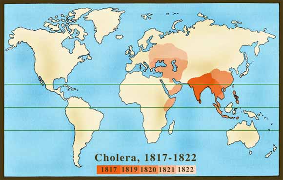 Figure 2. Spread of Cholera Worldwide 1817 22