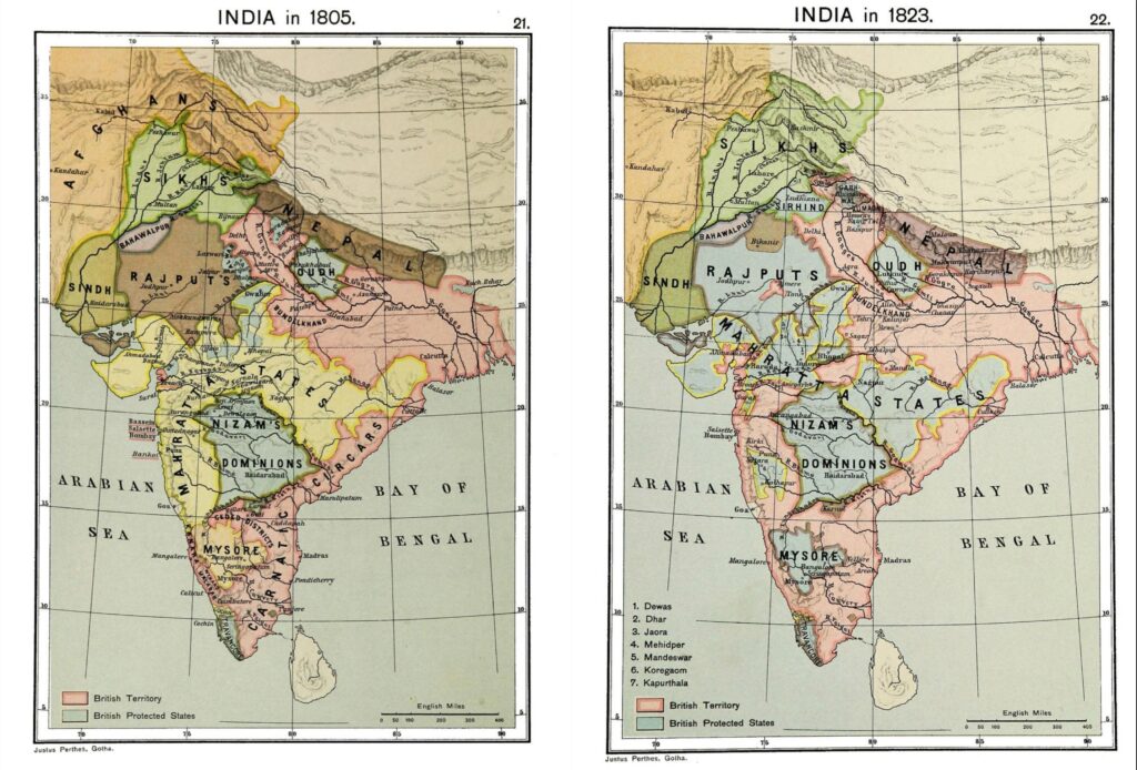 Figure 4. Map of India (1805 and 1823)