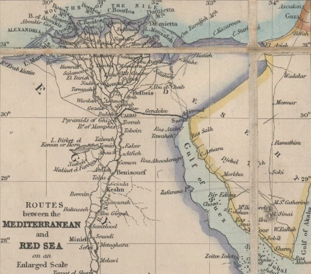 Figure 1. Overland Route across Egypt