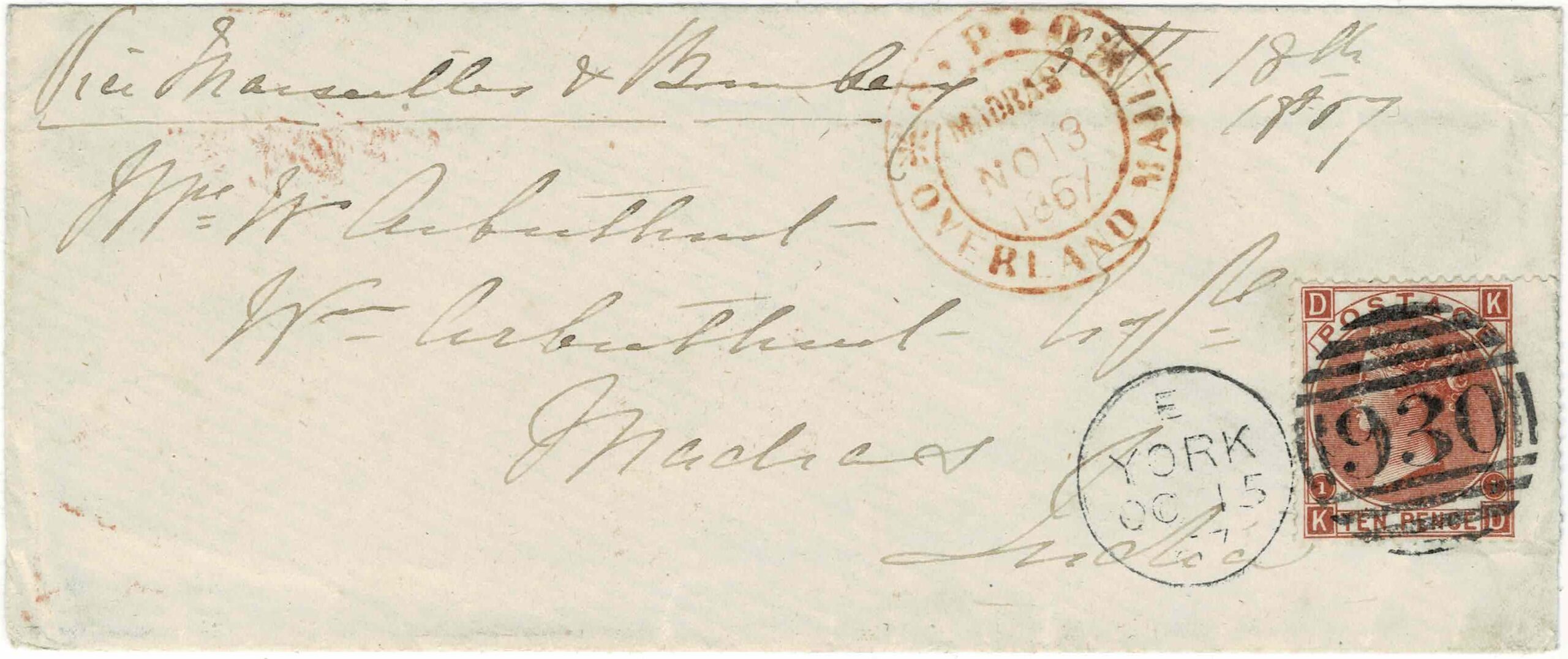 Figure 6a. 1867 GB India Front